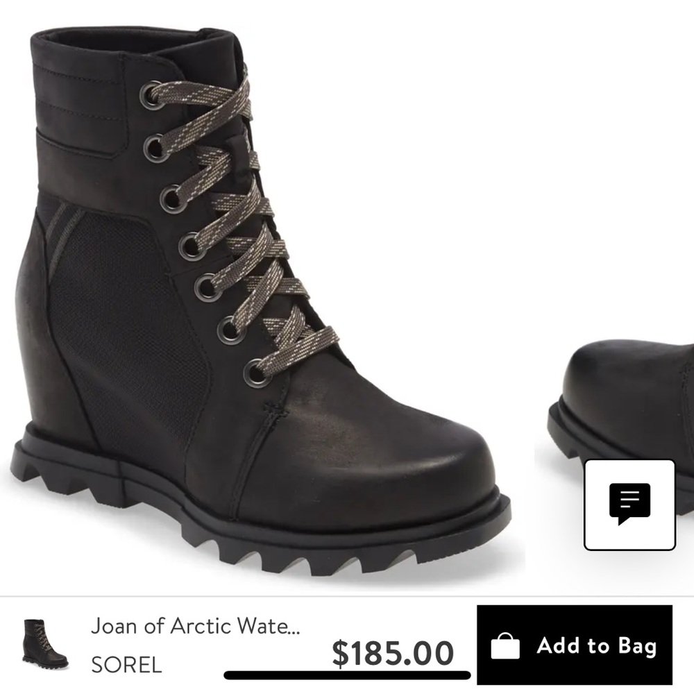 Sorel: Joan of Arctic Waterproof Lace-Up Wedge: women’s 11, never worn.